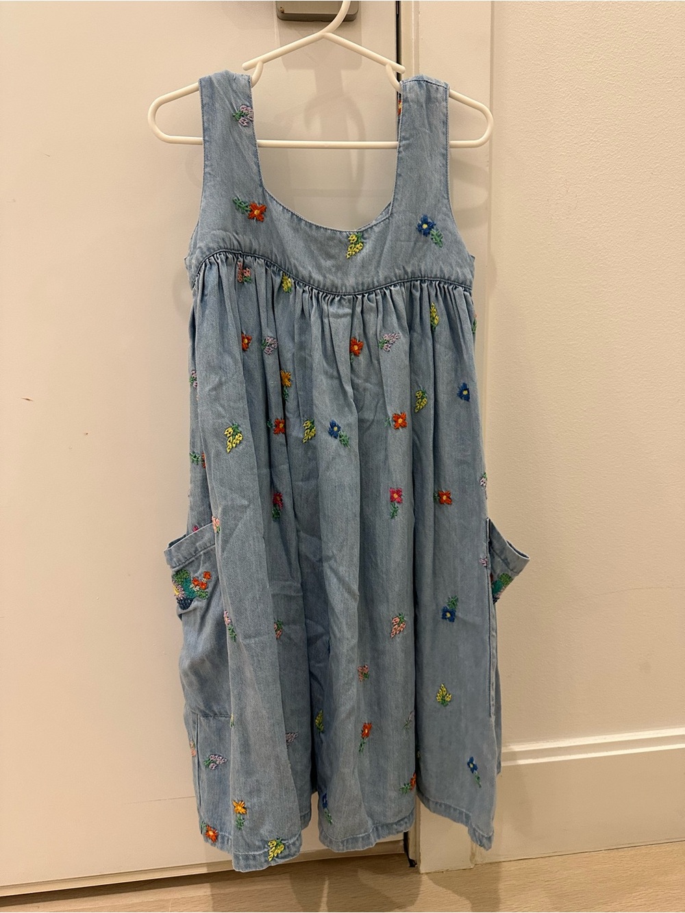 Stella McCartney Light Blue Embroidered Cotton Sundress